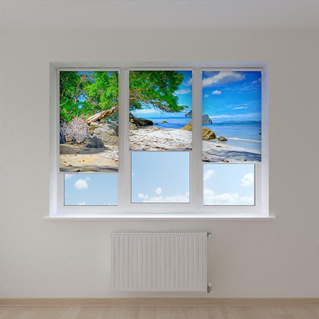 Рулонные шторы с фотопечатью пляж